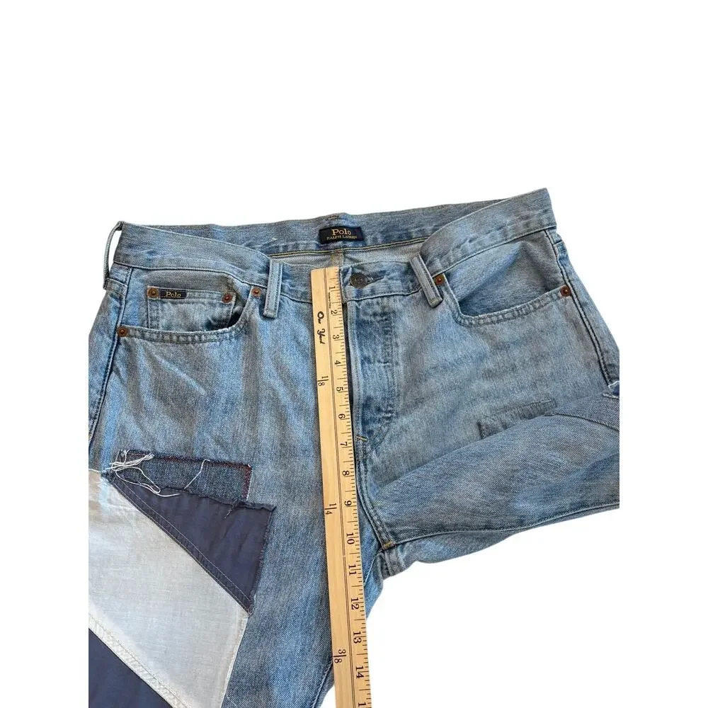 Polo Ralph Lauren Jeans Women 30 (34x28) Denim The Avery Boyfriend Patchwork